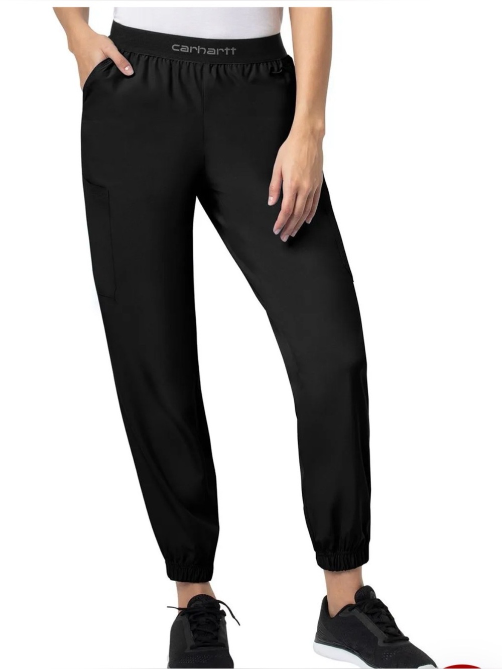 Carhartt Liberty Women’s Cargo Jogger Wicking Scrub Pant Black Medium  C54106
